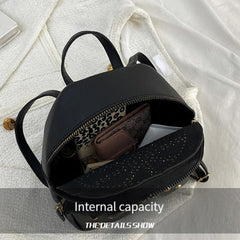 Large Capacity Rivet Backpack for Daily Use