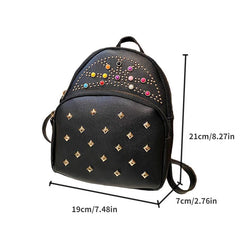 Large Capacity Rivet Backpack for Daily Use