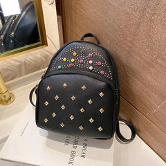 Large Capacity Rivet Backpack for Daily Use