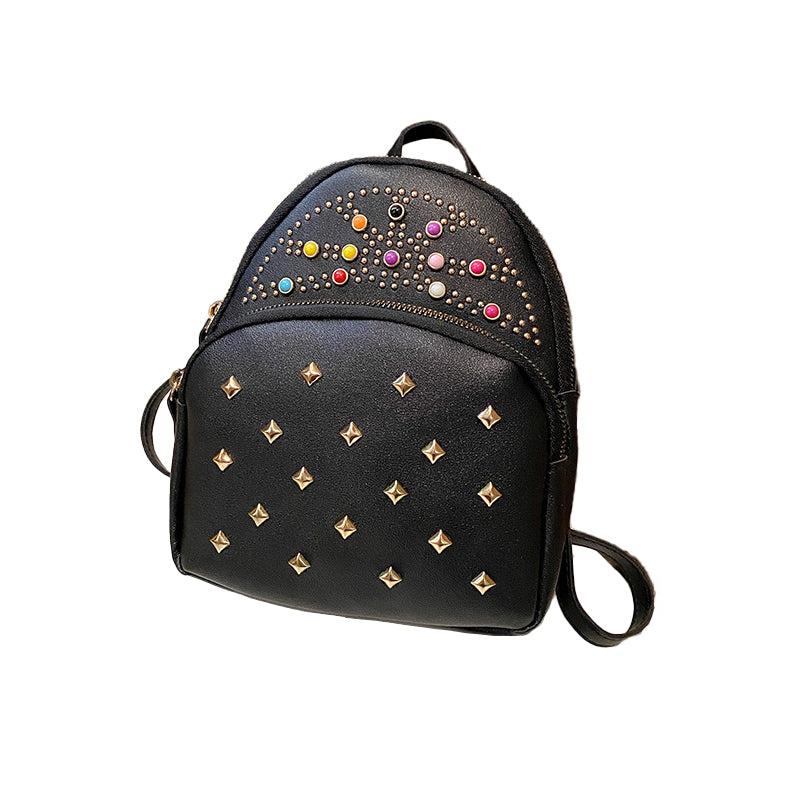 Large Capacity Rivet Backpack for Daily Use