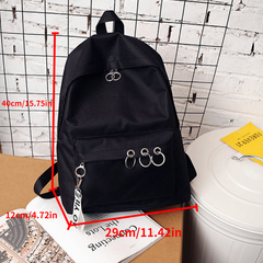 Minimalist Casual Backpack Fashionable Solid Preppy Backpack Versatile Bag