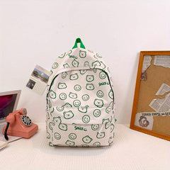 Smile & Bear Pattern Backpack for Boys & Girls - Versatile Schoolbag