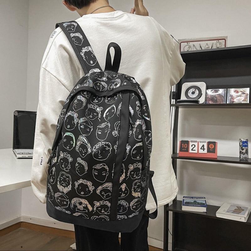 Graffiti Backpack Large Capacity School College Student