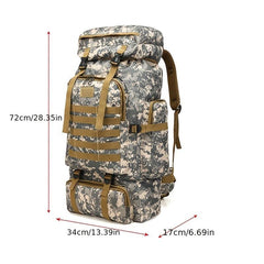 80L Tactical Backpack Waterproof Sports Camping Hiking Bag