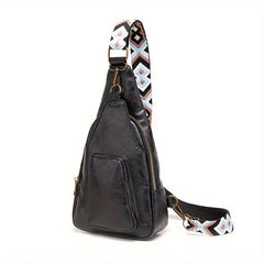 Vintage Style Sling Bag Geometric Crossbody Bag Women's Chest Purse