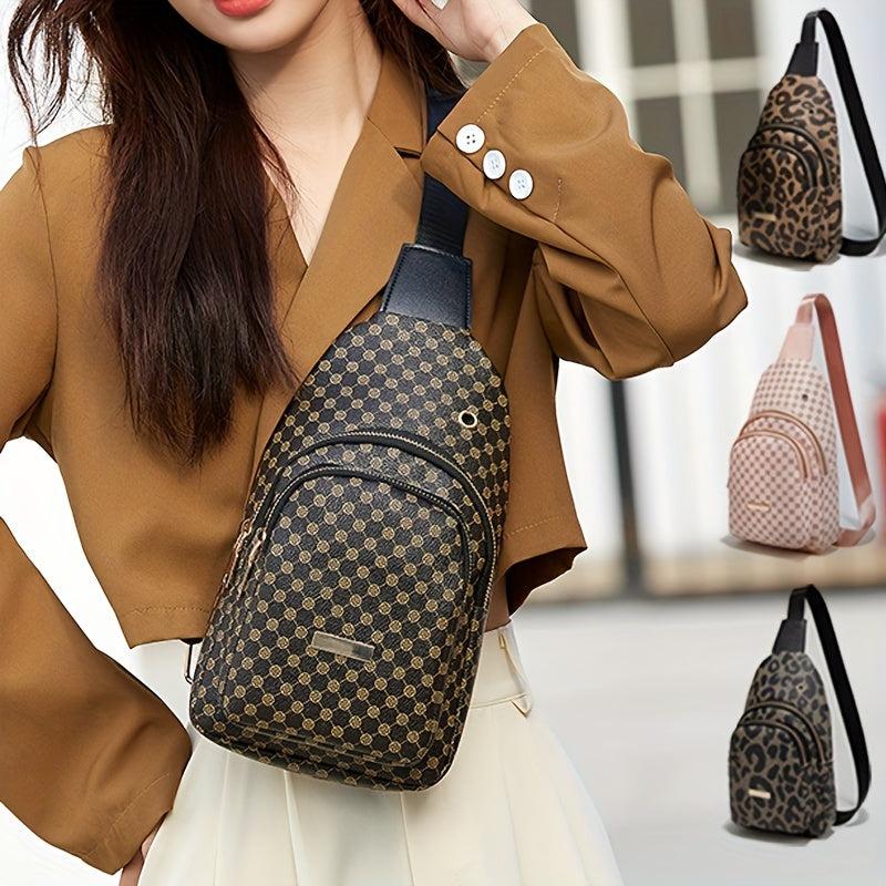 Leopard Sling Chest Bag Crossbody Streetwear