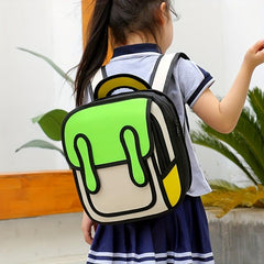 Cartoon Schoolbag Pattern Backpack for Kids Boys Girls B