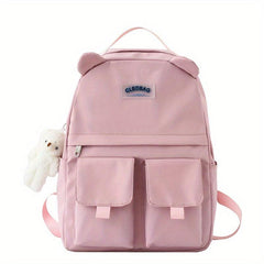 Casual Large Capacity Bear Pendant Backpack