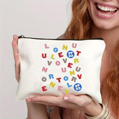 Love On Tour Pattern Cosmetics Bag Portable Travel Storage Bag Toiletry Bag