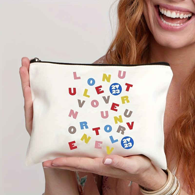 Love On Tour Pattern Cosmetics Bag Portable Travel Storage Bag Toiletry Bag