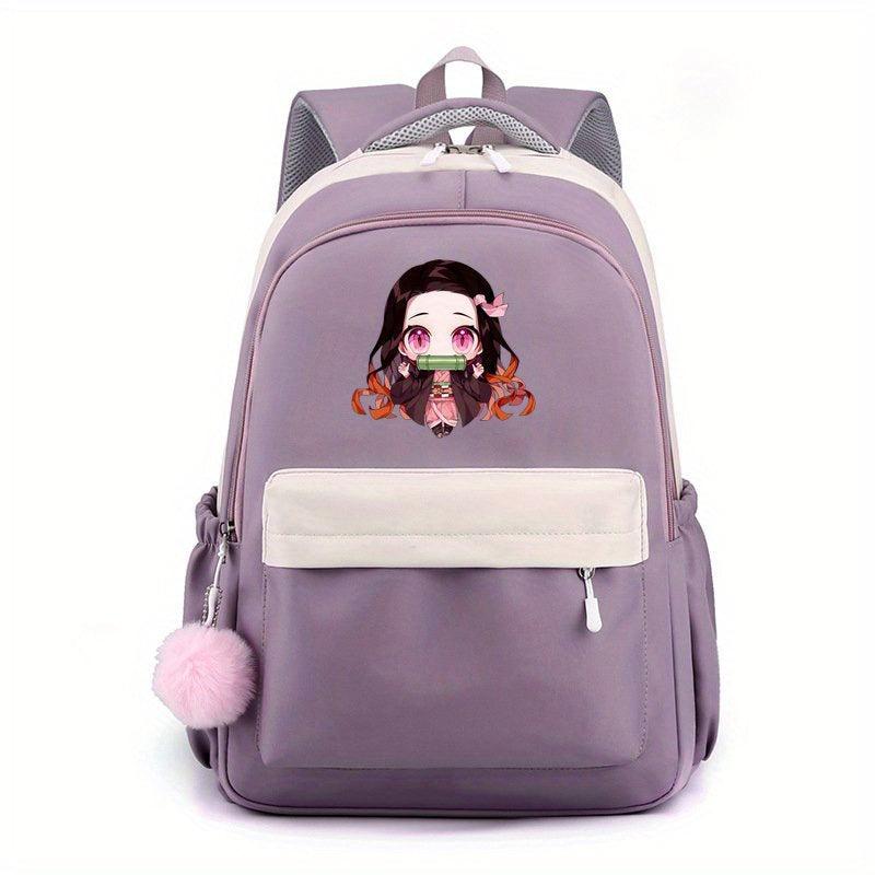 Girl Pattern Schoolbag Large Capacity Backpack