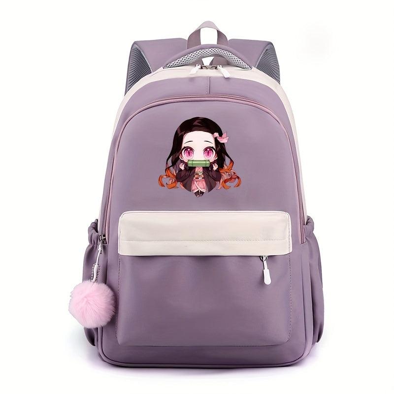 Girl Pattern Schoolbag Large Capacity Backpack