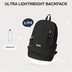 Students Black Schoolbag Large Capacity Travel Backpack
