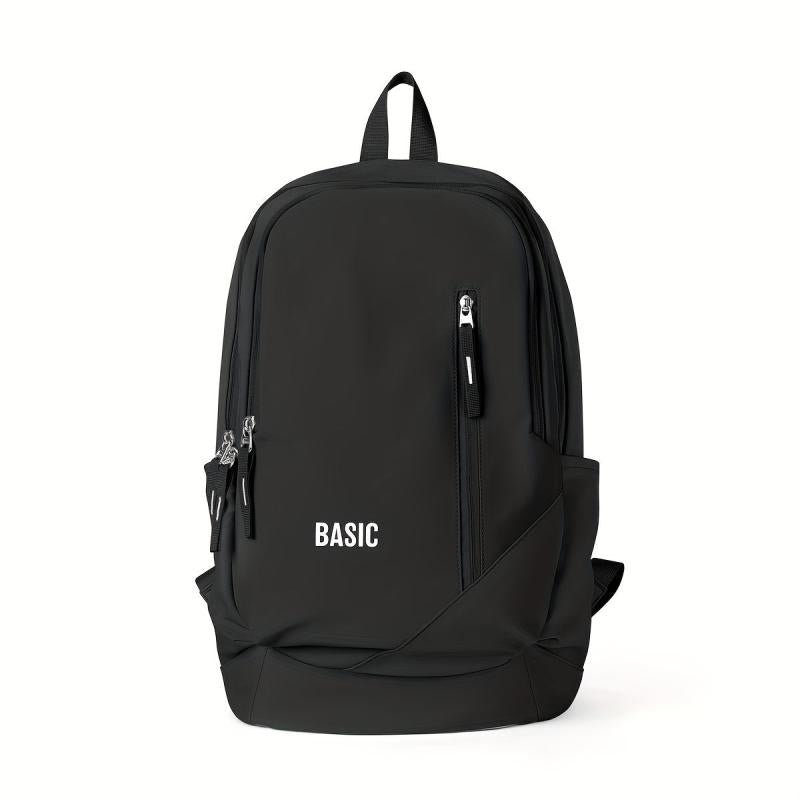 Students Black Schoolbag Large Capacity Travel Backpack