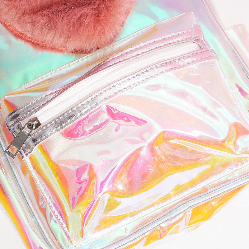 Sequin Princess Rainbow Backpack Personalized Cartoon Large capacity Storage
