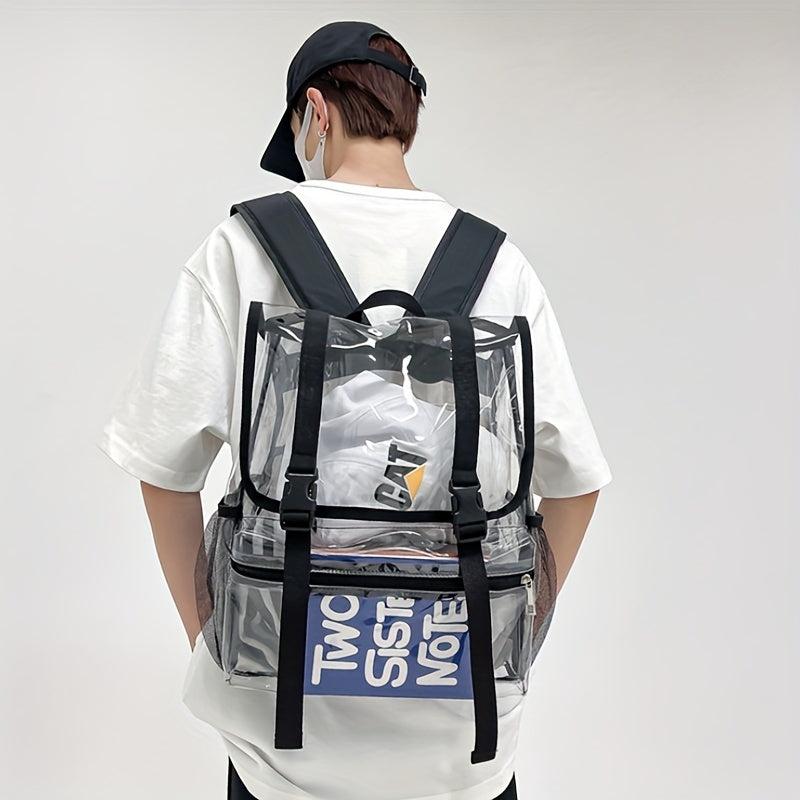 Transparent PVC Large Capacity Travel Backpack Casual Boys And Girls Backpack