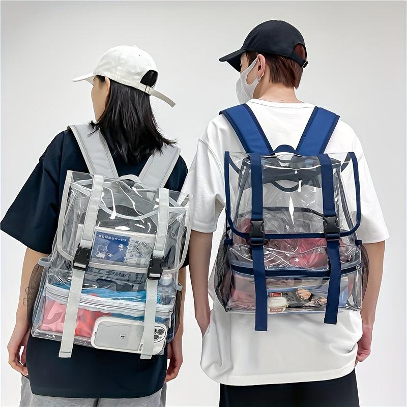 Transparent PVC Large Capacity Travel Backpack Casual Boys And Girls Backpack
