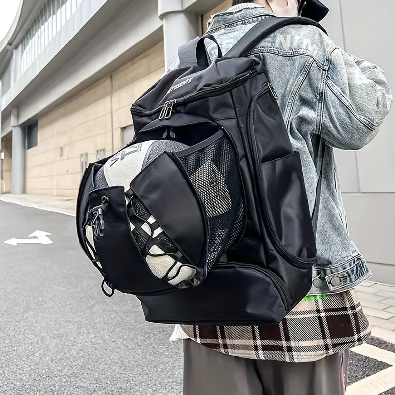 Outdoor Sports Backpack With Shoe Compartment Basketball Bag