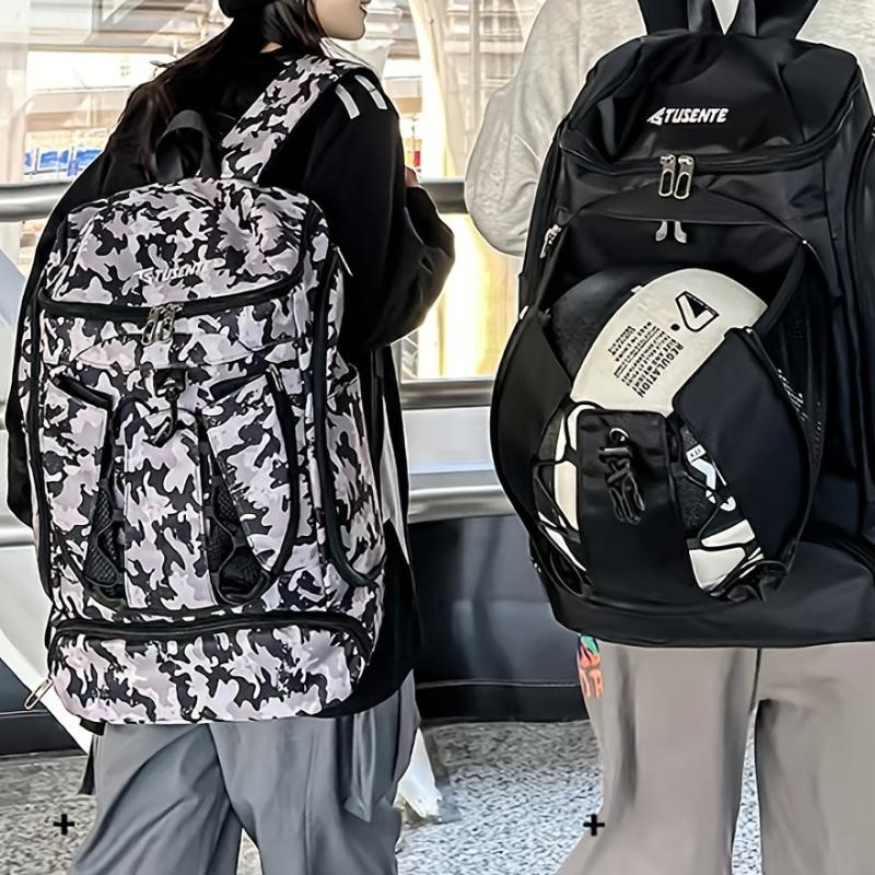 Outdoor Sports Backpack With Shoe Compartment Basketball Bag