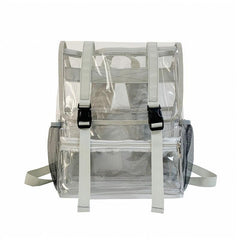 Transparent PVC Travel Flap Backpack Waterproof Lightweight Portable Bag