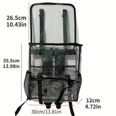 Transparent PVC Travel Flap Backpack Waterproof Lightweight Portable Bag