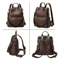 Anti-theft Large Capacity Soft Leather Travel Backpack