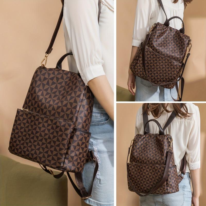 Anti-theft Large Capacity Soft Leather Travel Backpack