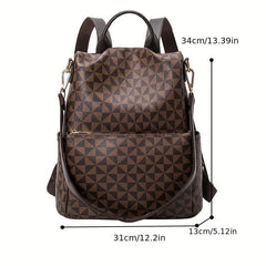 Anti-theft Large Capacity Soft Leather Travel Backpack
