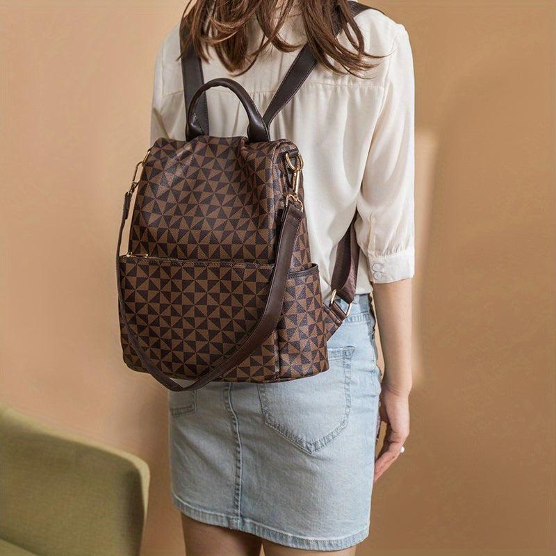Anti-theft Large Capacity Soft Leather Travel Backpack