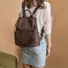 Anti-theft Large Capacity Soft Leather Travel Backpack