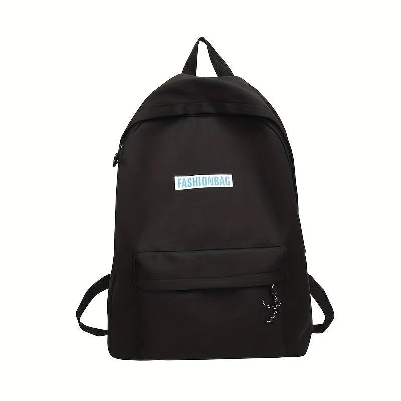 Solid Backpack Large Capacity Travel Backpack Casual Student Commuter Bag