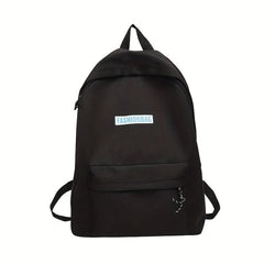 Solid Backpack Large Capacity Travel Backpack Casual Student Commuter Bag