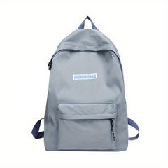 Solid Backpack Large Capacity Travel Backpack Casual Student Commuter Bag