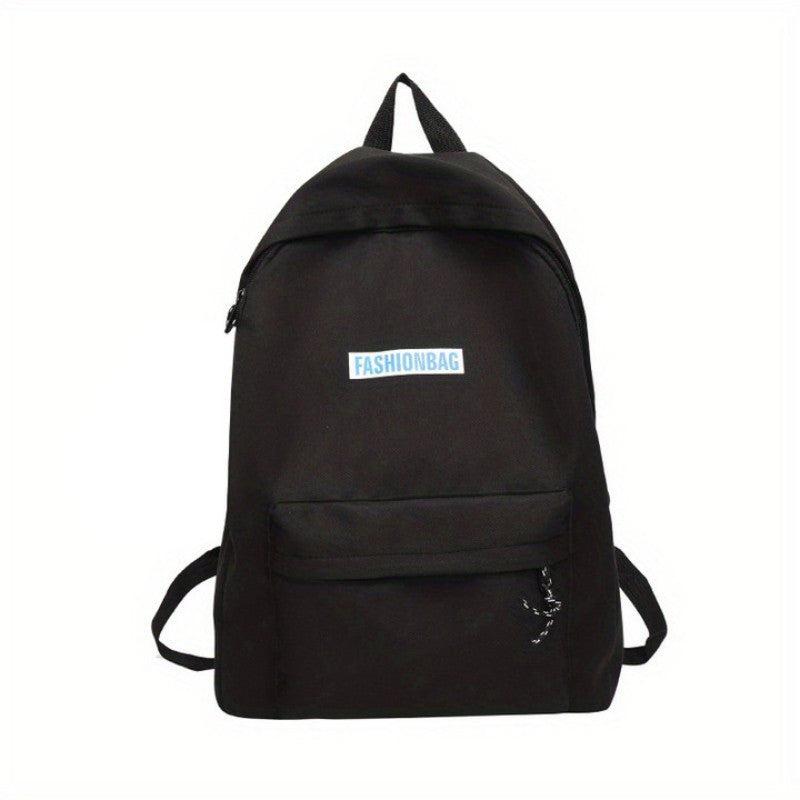 Solid Backpack Large Capacity Travel Backpack Casual Student Commuter Bag