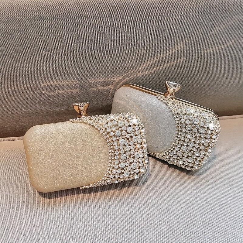 Rhinestone Wedding Clutch Purse Glitter Evening Handbag for Party Prom