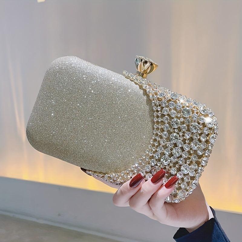 Rhinestone Wedding Clutch Purse Glitter Evening Handbag for Party Prom