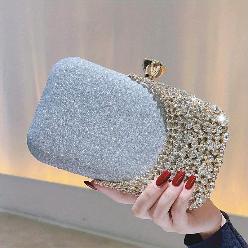 Rhinestone Wedding Clutch Purse Glitter Evening Handbag for Party Prom