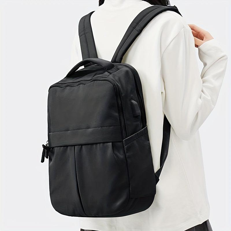 Men's Large Capacity Computer Backpack with USB Charging Port