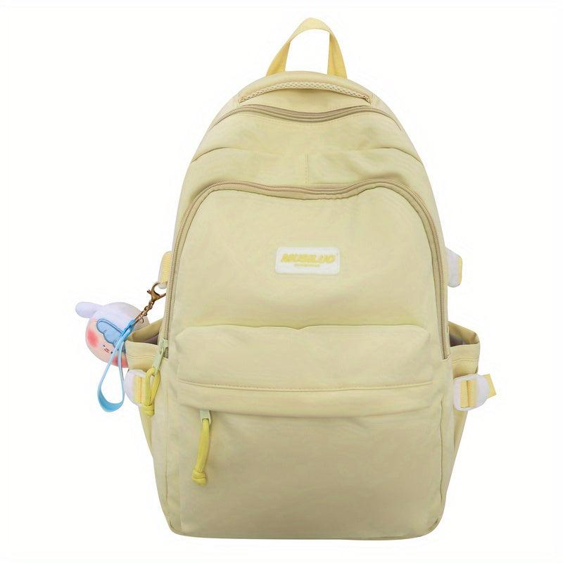 Large Capacity Solid Backpack for Women and Men