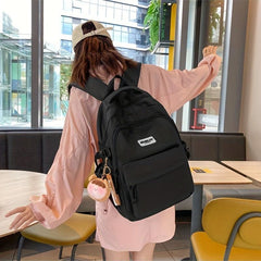 Large Capacity Solid Backpack for Women and Men