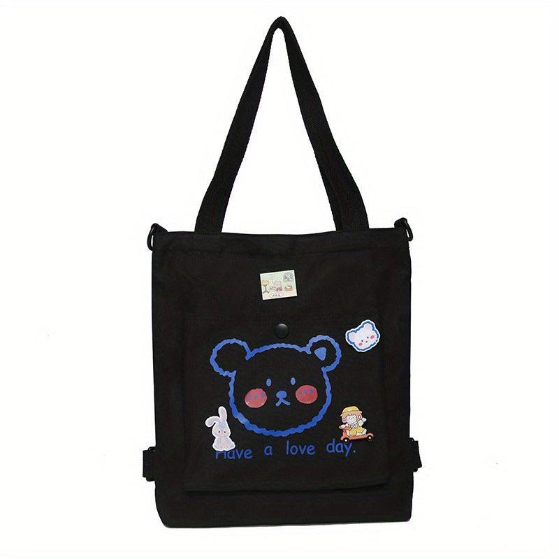 Cartoon Bear Shoulder Bag Large Capacity Tote Bag