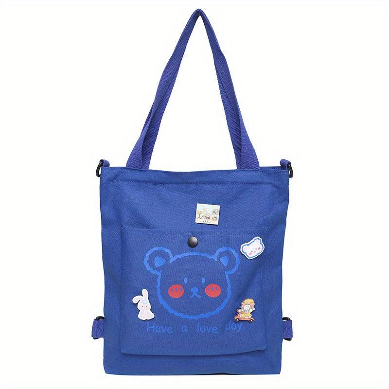 Cartoon Bear Shoulder Bag Large Capacity Tote Bag