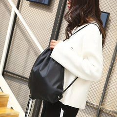 Sports Backpack Casual Drawstring Nylon Large Capacity Backpack