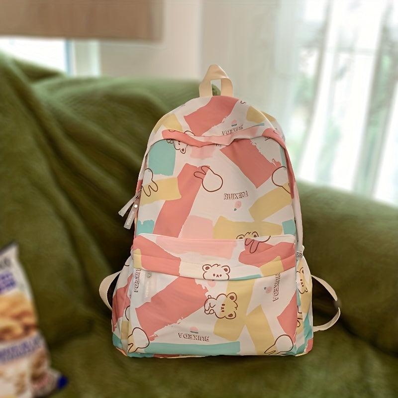 Creative Graffiti Pattern Schoolbag for Junior High School Students