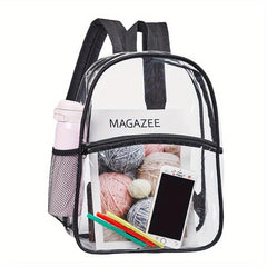 Transparent PVC Backpack for School Work Sports Travel