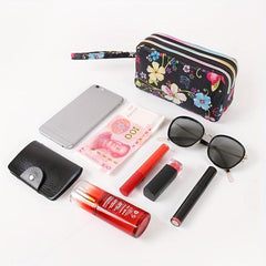Three Layer Zipper Bag Cosmetic Mobile Phone Wallet Cloth Small Change Bag