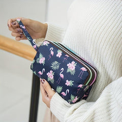 Three Layer Zipper Bag Cosmetic Mobile Phone Wallet Cloth Small Change Bag