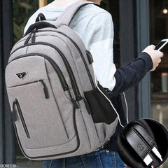 Men's Laptop Backpack USB Charging Large Capacity Travel Schoolbag