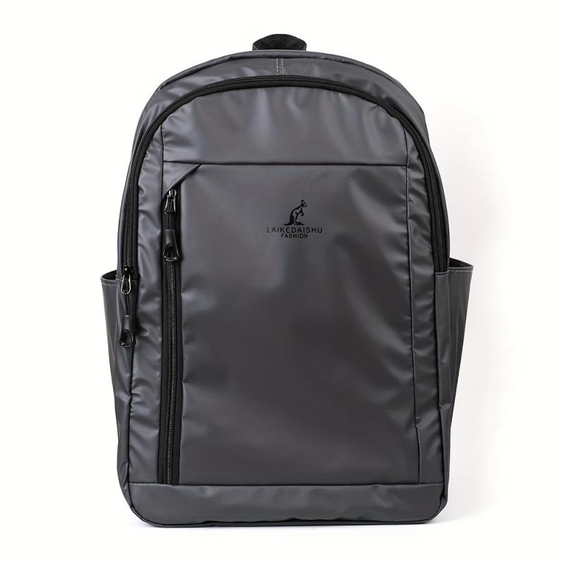 Grey Vintage Men's Daypack College Backpacks For Travel