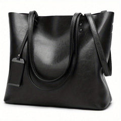 Retro Leather Crossbody Work Bag with Computer Compartment